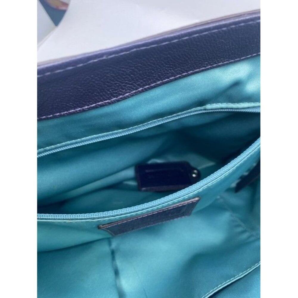 Coach Pinnacle Eva Satchelshoulder Limited Edition Satchel Blackblue Lea… - Picture 2 of 10